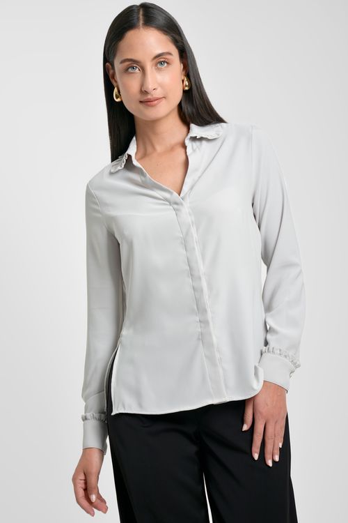 CAMISA MUJER EN PEACH STRECH