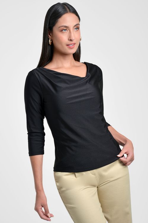 BLUSA MUJER ESCOTE ASIMÉTRICO