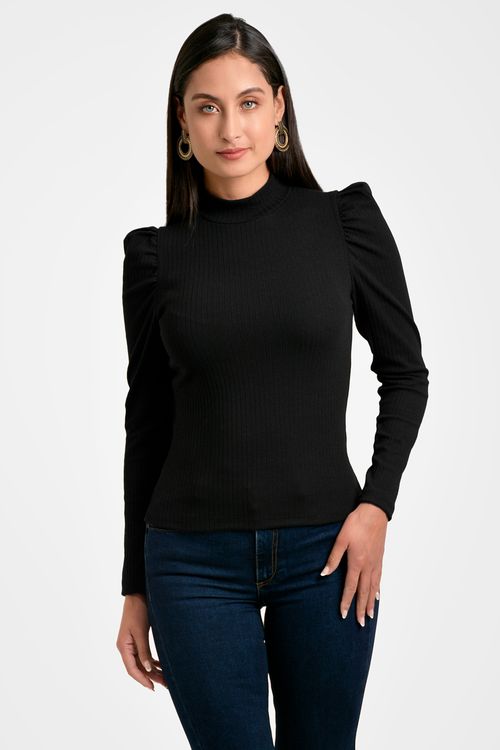 BLUSA MUJER CANALÉ CUELLO ALTO