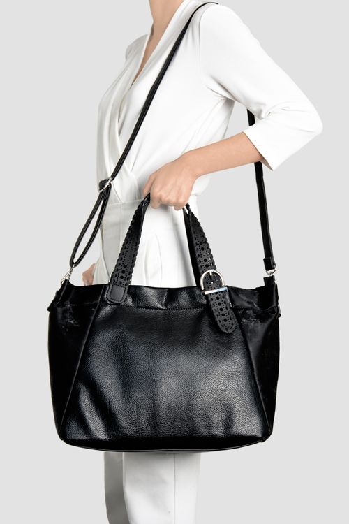 BOLSO GRANDE CON ASA TEJIDA MANO