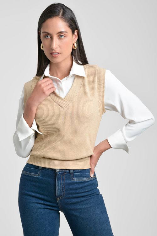 CHALECO MUJER ESCOTE V