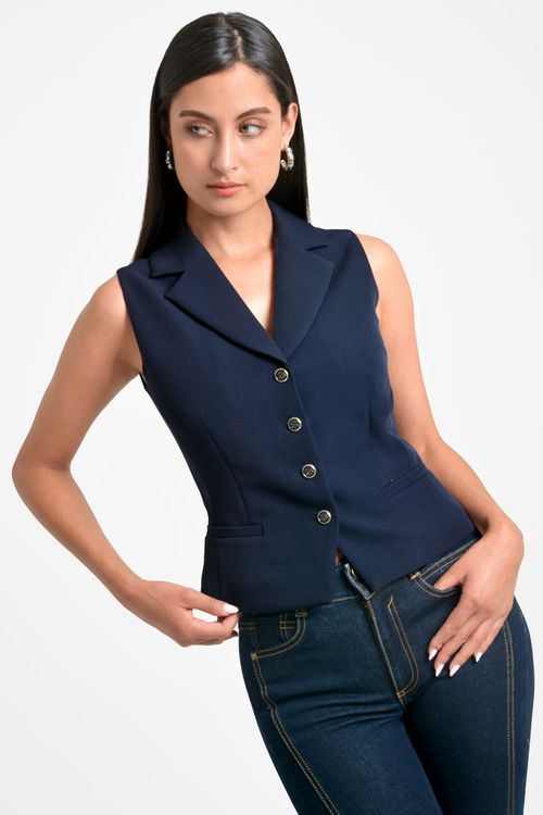 CHALECO MUJER ENTALLADO