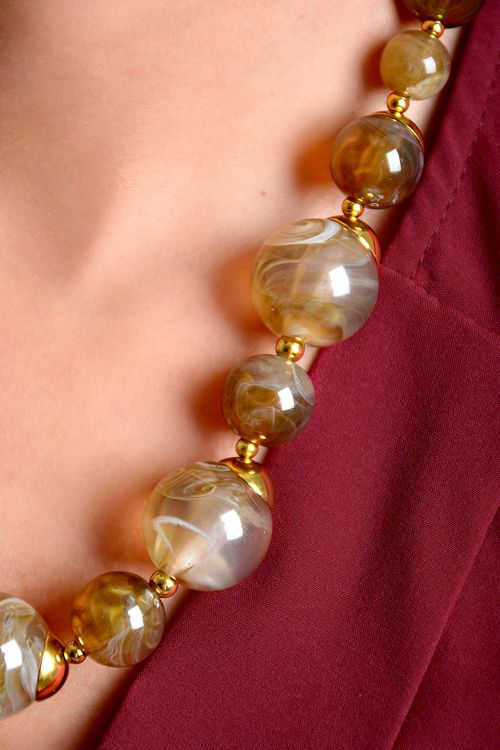 COLLAR MUJER BOLAS COMBINADA