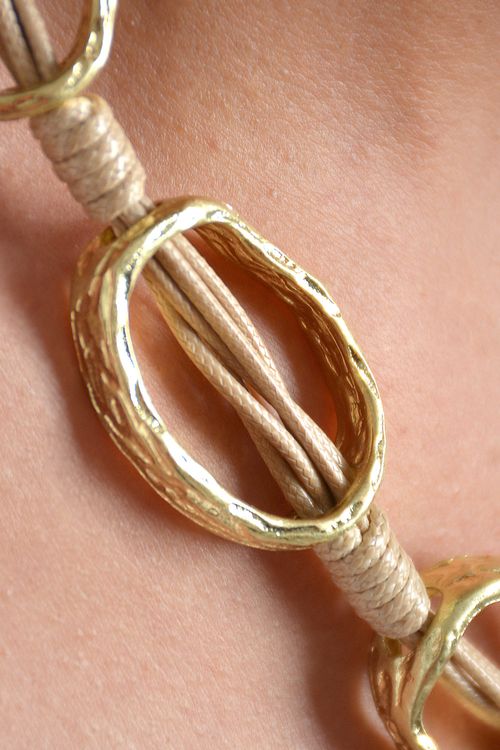 COLLAR MUJER ESLABONES Y CORDON