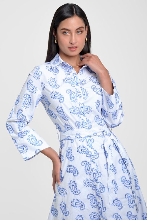 MAXIVESTIDO MUJER BORDADO