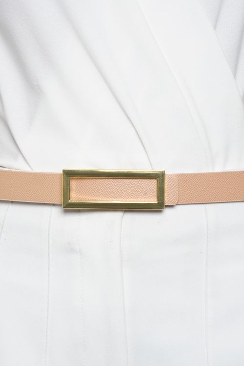 CINTURÓN DELGADO HEBILLA OVALADA