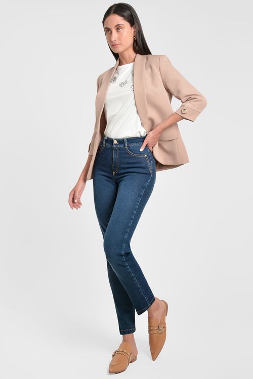 JEAN MUJER CLÁSICO DE TIRO MEDIO