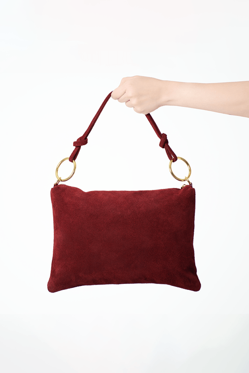 BOLSO MEDIANO ANTE DORADO