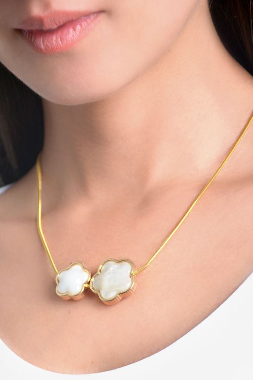 COLLAR MUJER DOBLE FLOR