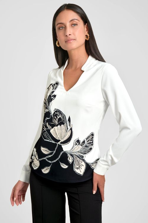 BLUSA MANGA 3/4 CON VOLUMEN