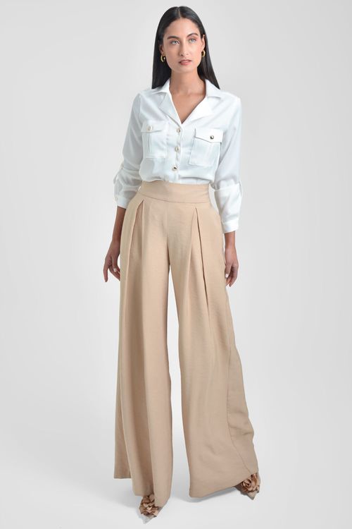 PANTALÓN MUJER CON PRENCES