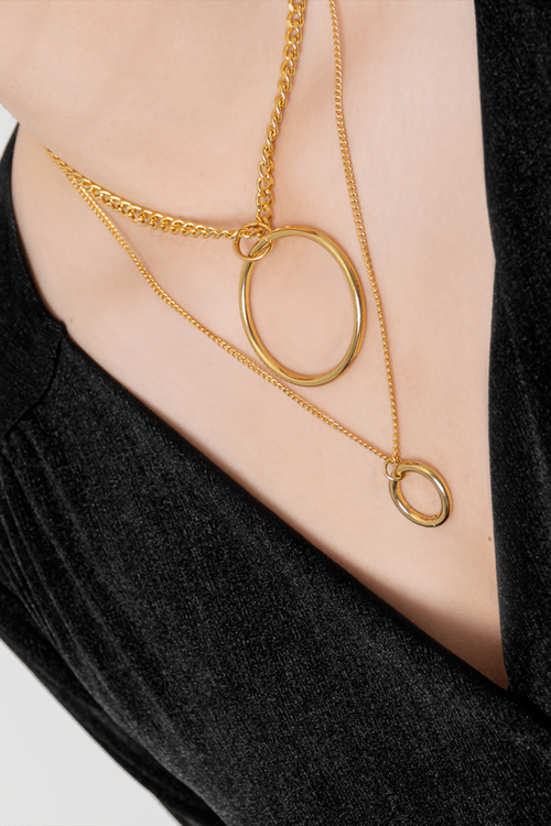 SET 2 COLLARES CON AROS