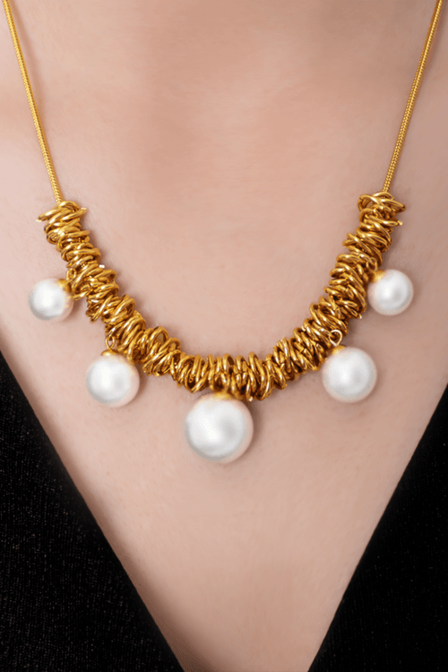 COLLAR FORMAS COMBINADAS PERLAS