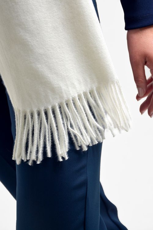 BUFANDA EN CASHMERE CON FLECOS