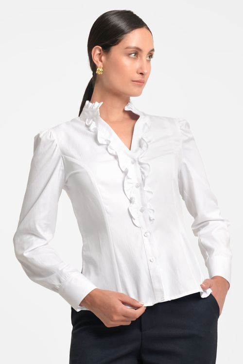 BLUSA MUJER ENTALLADA