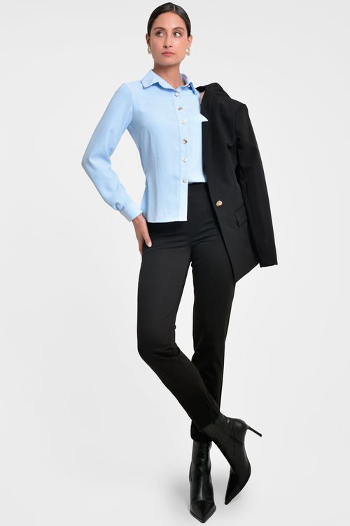 PANTALON MUJER CON RIBETES