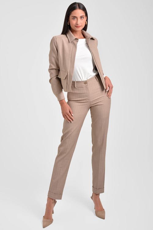 PANTALÓN MUJER EN TWILL STRECH