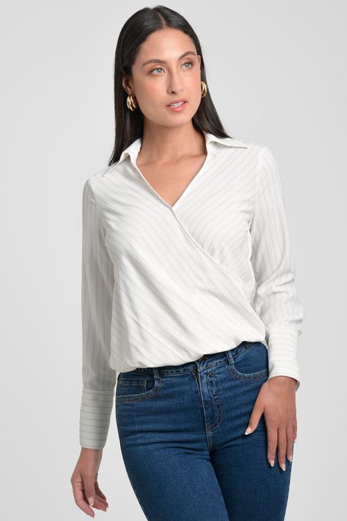 CAMISA MUJER SUBLIMADA CON RAYAS