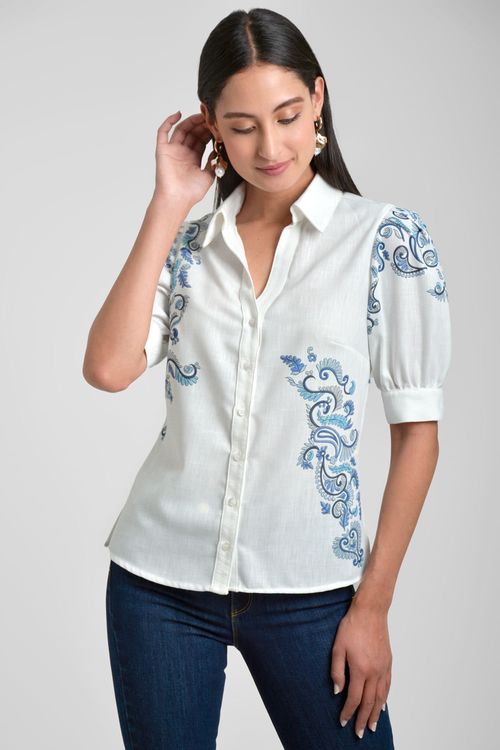 CAMISA MUJER CON SUBLIMADO