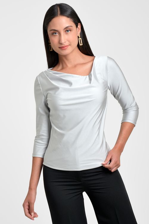 BLUSA MUJER ESCOTE ASIMÉTRICO