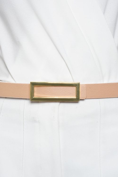 CINTURÓN DELGADO HEBILLA OVALADA