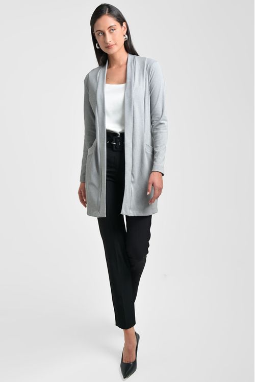 CARDIGAN MUJER CUELLO SMOKING