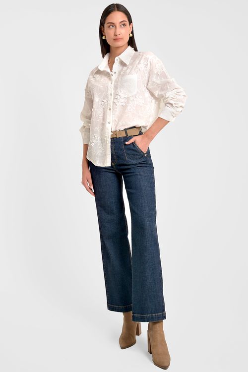 CAMISA MUJER BORDADO FLORAL