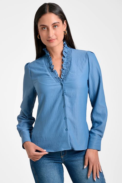 BLUSA MUJER ESCOTE EN V
